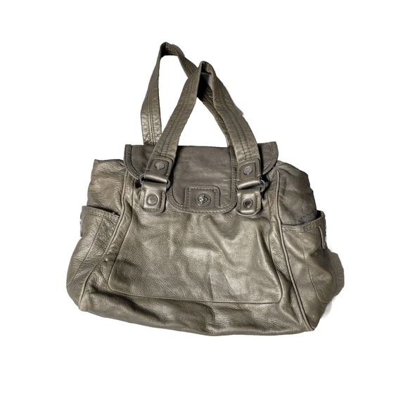 Marc By Marc Jacobs Womens Leather Gold Tone Twist Lock Shoulder Handbag - Picture 1 of 16